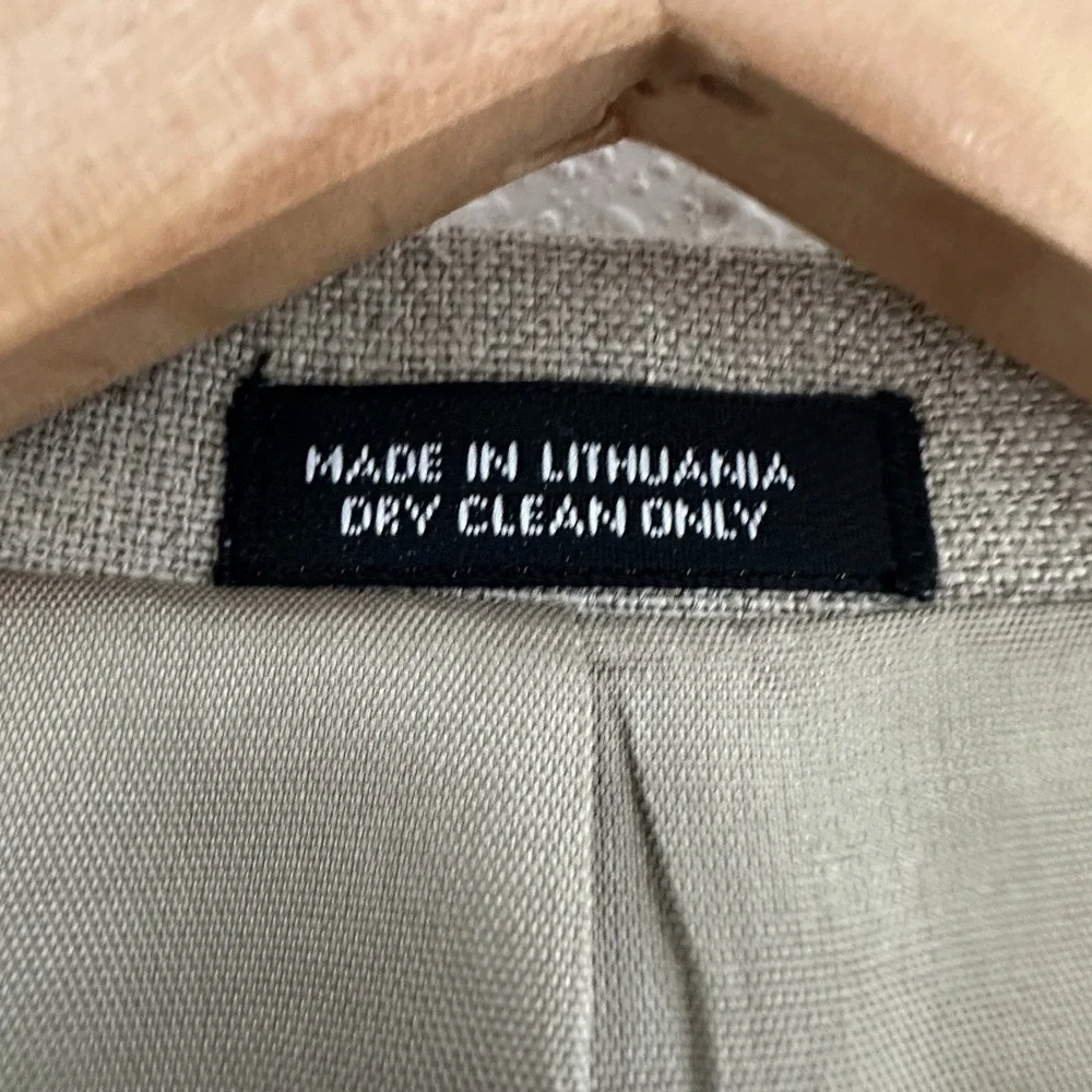 John Ashford Old Money Preppy Linen Blend Sport Coat Blazer‎ Mens 42L Beige Work